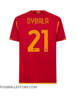 Günstige AS Roma Paulo Dybala #21 Heimtrikot 2023-24 Kurzarm